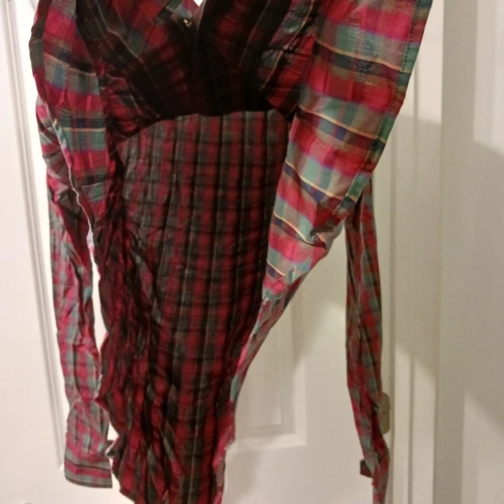 NWT Vintage Villager plaid button down shirt - Picture 9 of 9